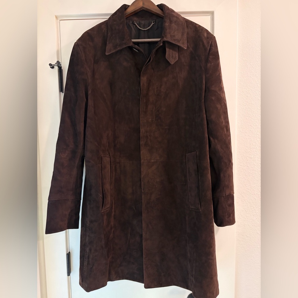 Gieves & Hawkes reindeer hide mens winter coat Large